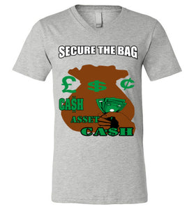 Secure The Bag Unisex V-Neck Tee - JTApparel