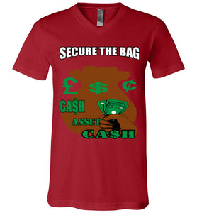 Secure The Bag Unisex V-Neck Tee - JTApparel