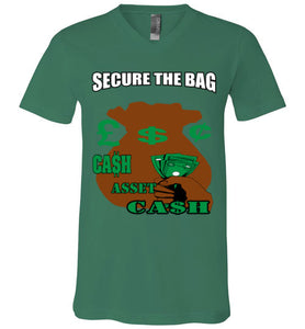 Secure The Bag Unisex V-Neck Tee - JTApparel