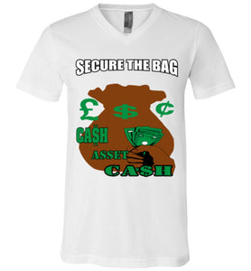 Secure The Bag Unisex V-Neck Tee - JTApparel
