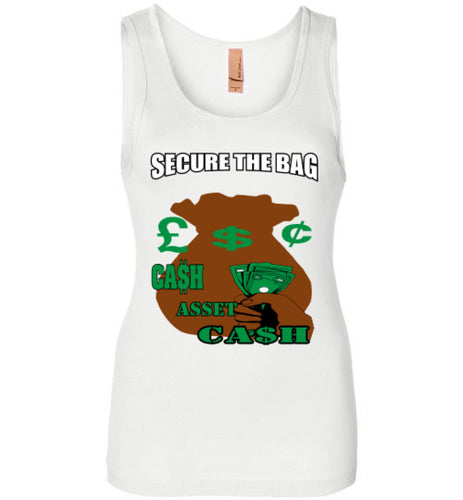 Secure The Bag Next Level Womens Jersey Tank Top - JTApparel