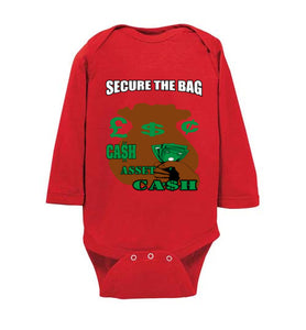 Secure The Bag Infant Long Sleeve Bodysuit - JTApparel