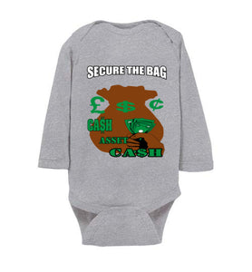 Secure The Bag Infant Long Sleeve Bodysuit - JTApparel