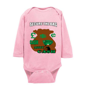 Secure The Bag Infant Long Sleeve Bodysuit - JTApparel