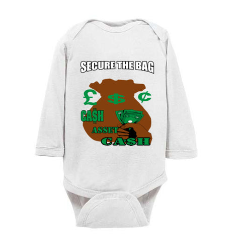 Secure The Bag Infant Long Sleeve Bodysuit - JTApparel