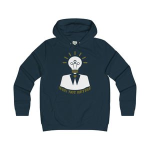 Why Not Retire Girlie College Hoodie - JTApparel