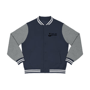 Why Not Retire Men's Varsity Jacket - JTApparel