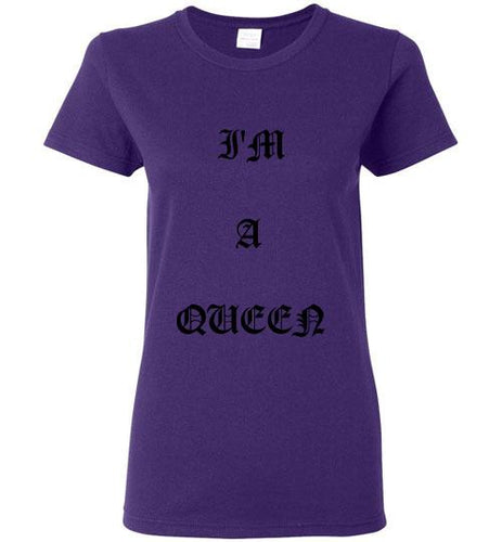 I'm A Queen Logo Gildan Ladies Short- Sleeve Tee]Jtapparel.com - JTApparel