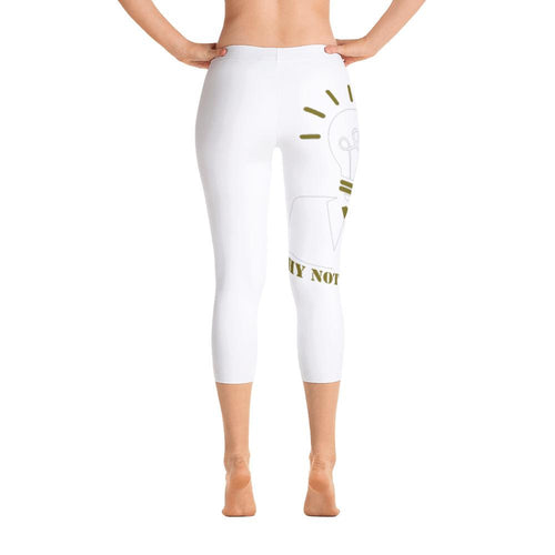 Why Not Retire Capri Women's Leggings White] Jtapparel.com - JTApparel