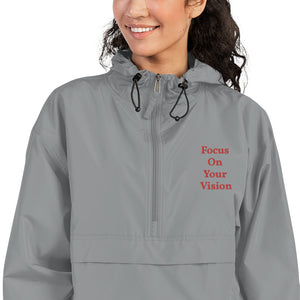 Focus On Your Vision Embroidered Women's Champion Packable Jacket