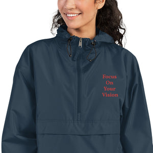 Focus On Your Vision Embroidered Women's Champion Packable Jacket