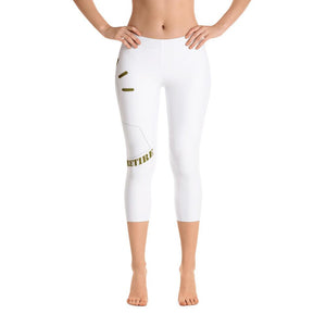 Why Not Retire Capri Women's Leggings White] Jtapparel.com - JTApparel