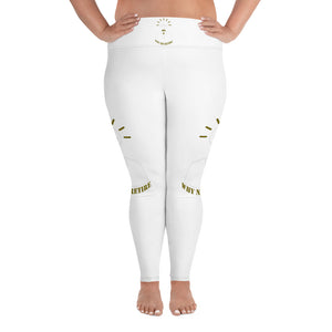 Why Not Retire All-Over Print Plus Size Leggings - JTApparel