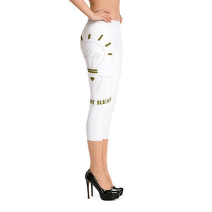 Why Not Retire Capri Women's Leggings White] Jtapparel.com - JTApparel
