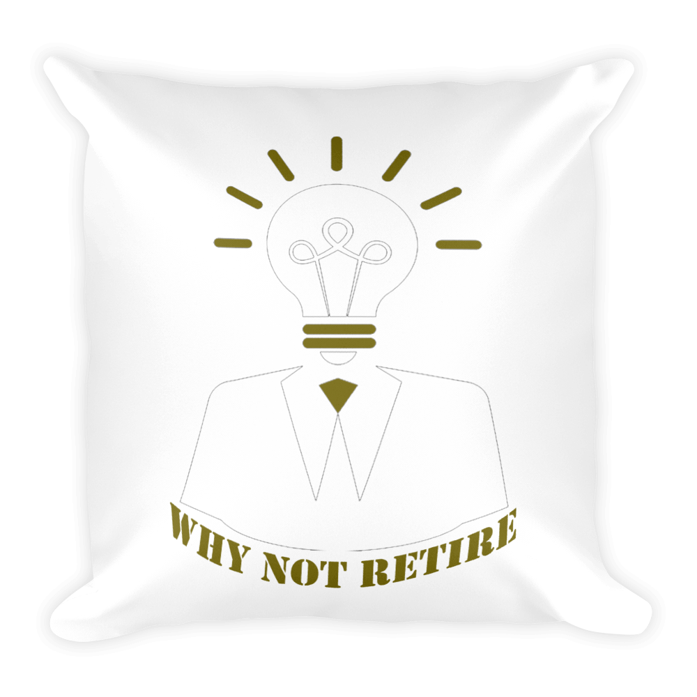 Why Not Retire/ Joseph's Thoughts Logo Pillow - JTApparel