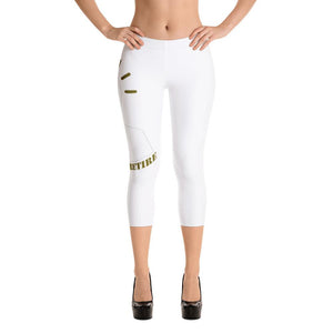 Why Not Retire Capri Women's Leggings White] Jtapparel.com - JTApparel